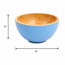 Bamboo Interior Serving Bowl - Blue
