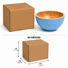 Bamboo Interior Serving Bowl - Blue