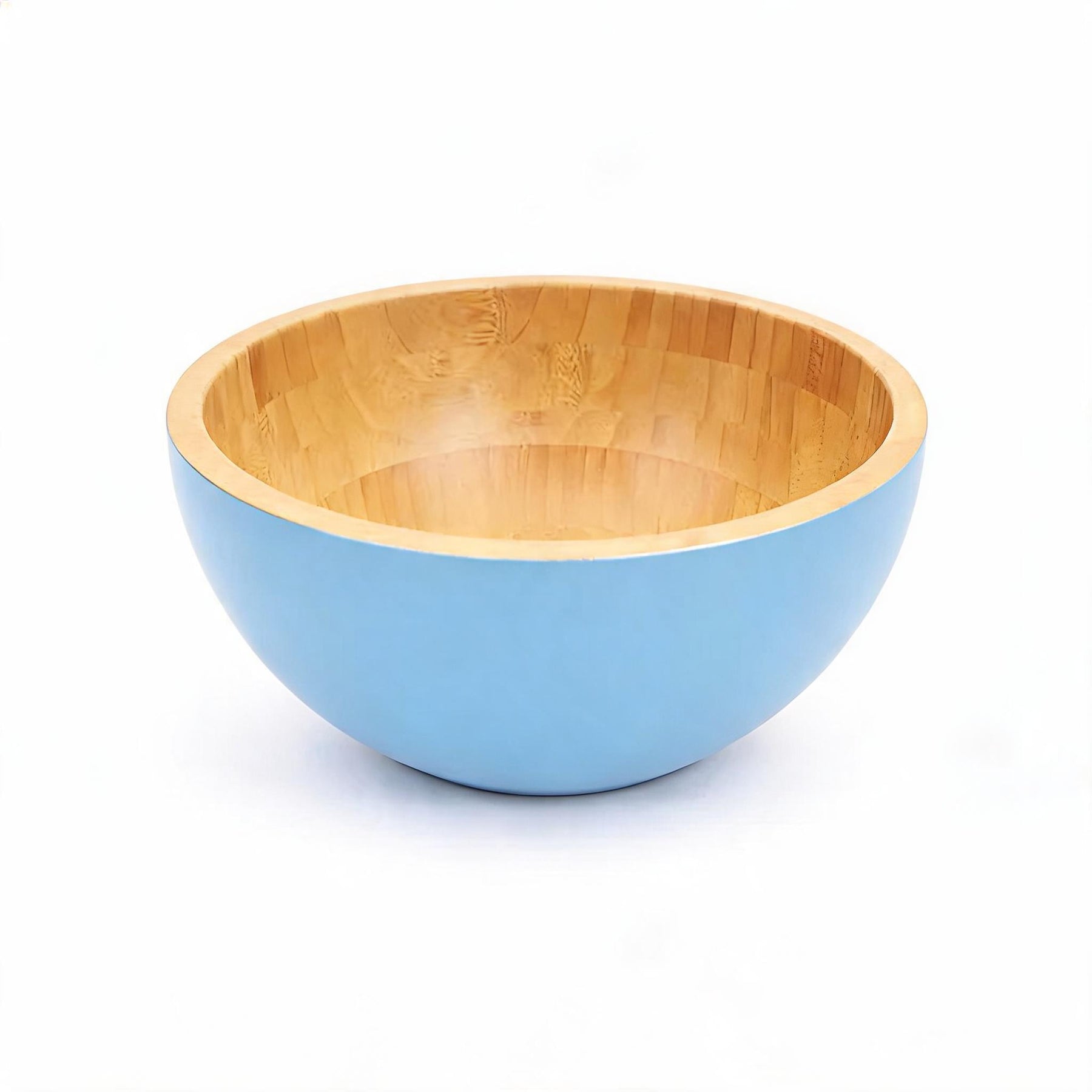 Bamboo Interior Serving Bowl - Blue