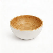 Bamboo Interior Serving Bowl - White