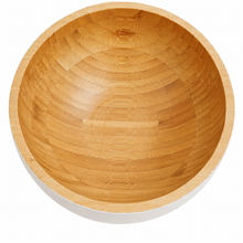 Bamboo Interior Serving Bowl - White