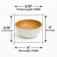 Bamboo Interior Serving Bowl - White
