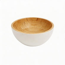 Bamboo Interior Serving Bowl - White
