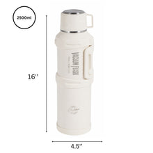 White Vacuum Insulated Thermos Flask - 2500ML