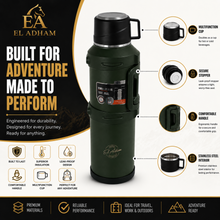 Green Vacuum Insulated Thermos Flask - 3200ML