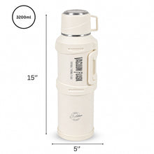 White Vacuum Insulated Thermos Flask - 3200ML