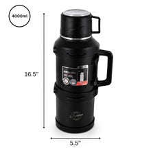Black Vacuum Insulated Thermos Flask - 4000ML