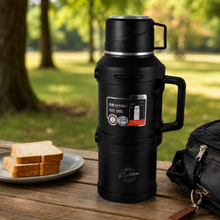 Black Vacuum Insulated Thermos Flask - 4000ML