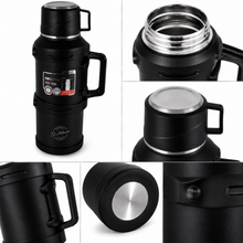 Black Vacuum Insulated Thermos Flask - 4000ML