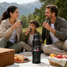 El Adham 5L Black Vacuum Insulated Thermos Flask with Cup and Carry Handle