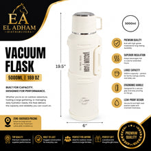 White Vacuum Insulated Thermos Flask - 5000ML
