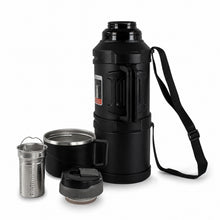 Black Vacuum Insulated Thermos Flask - 2000ML