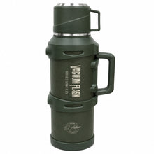 El Adham 2500ML Green Intelligent Temperature Display Vacuum Flask with Carry Handle and Handled Lid