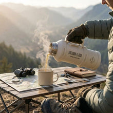 El Adham 5000ML White Vacuum Insulated Flask with Intelligent Temperature Display, Carry Handle and Cup Lid