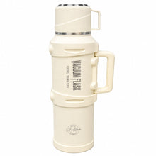 El Adham 5000ML White Vacuum Insulated Flask with Intelligent Temperature Display, Carry Handle and Cup Lid