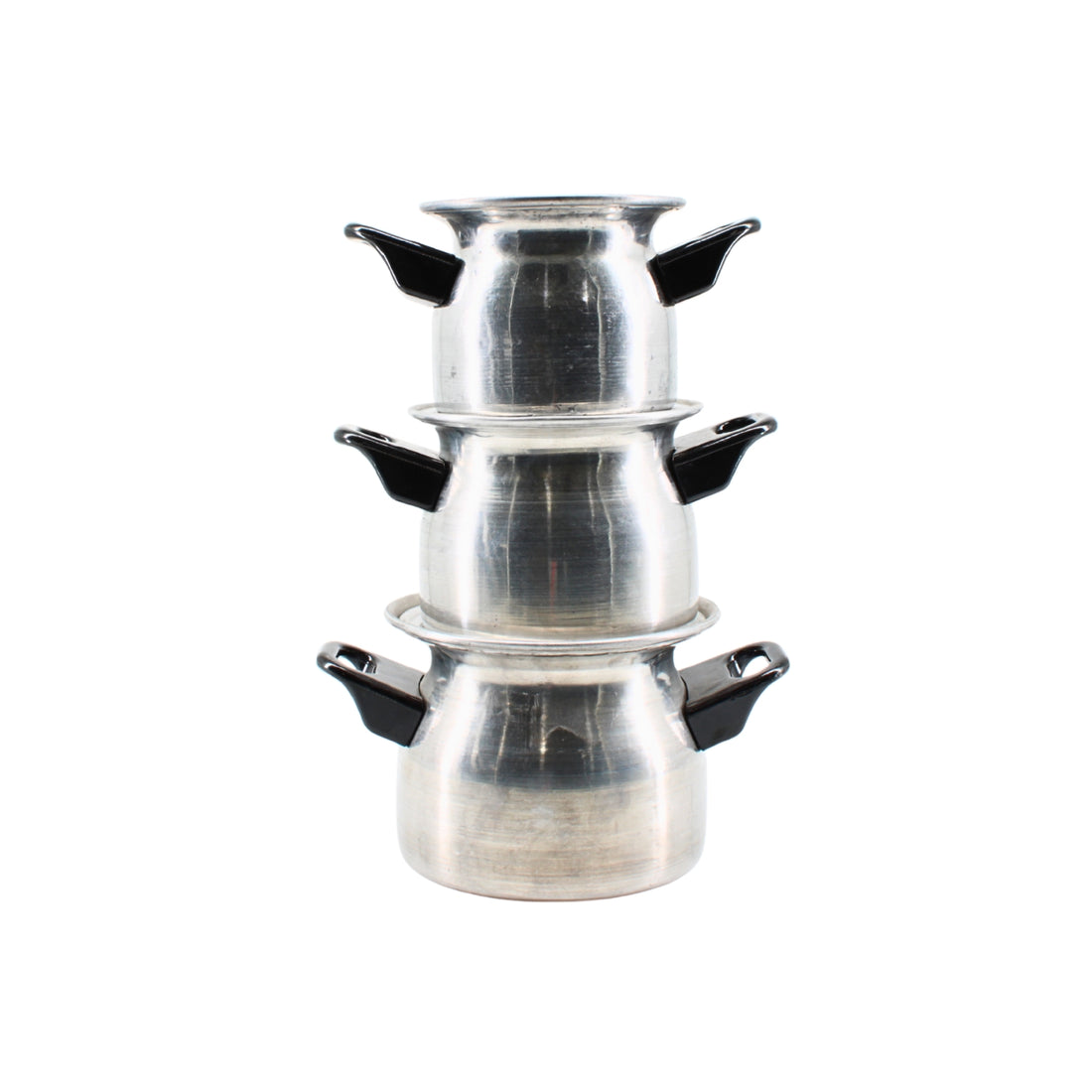 Set of 3 Aluminum Dual Handle Stock Pots with Lid – S/M/L | www.eladhamdist.com