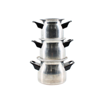 Set of 3 Aluminum Dual Handle Stock Pots with Lid – S/M/L | www.eladhamdist.com