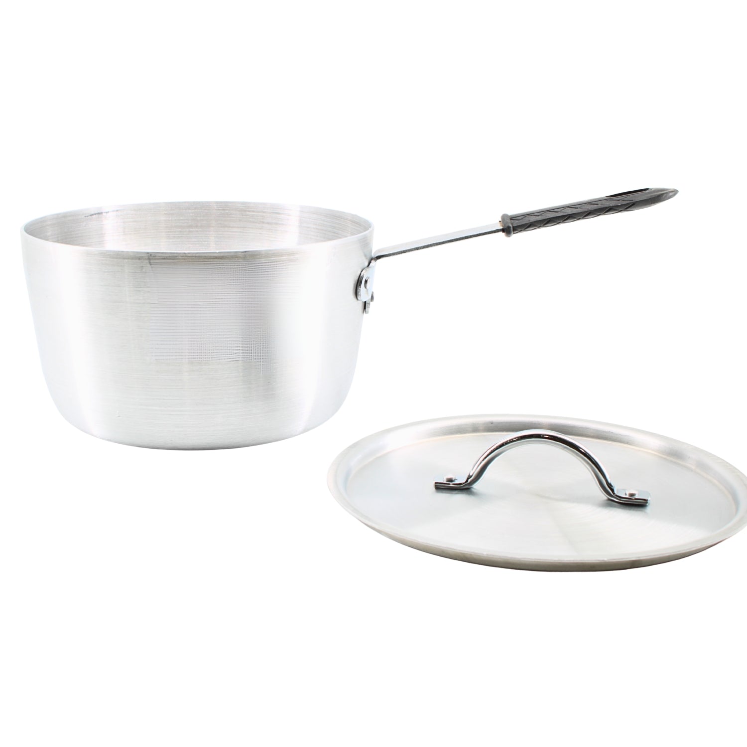 Set of 4 Rubber-Handled Stainless Steel Pots with Lids – S/M/L/XL | www.eladhamdist.com