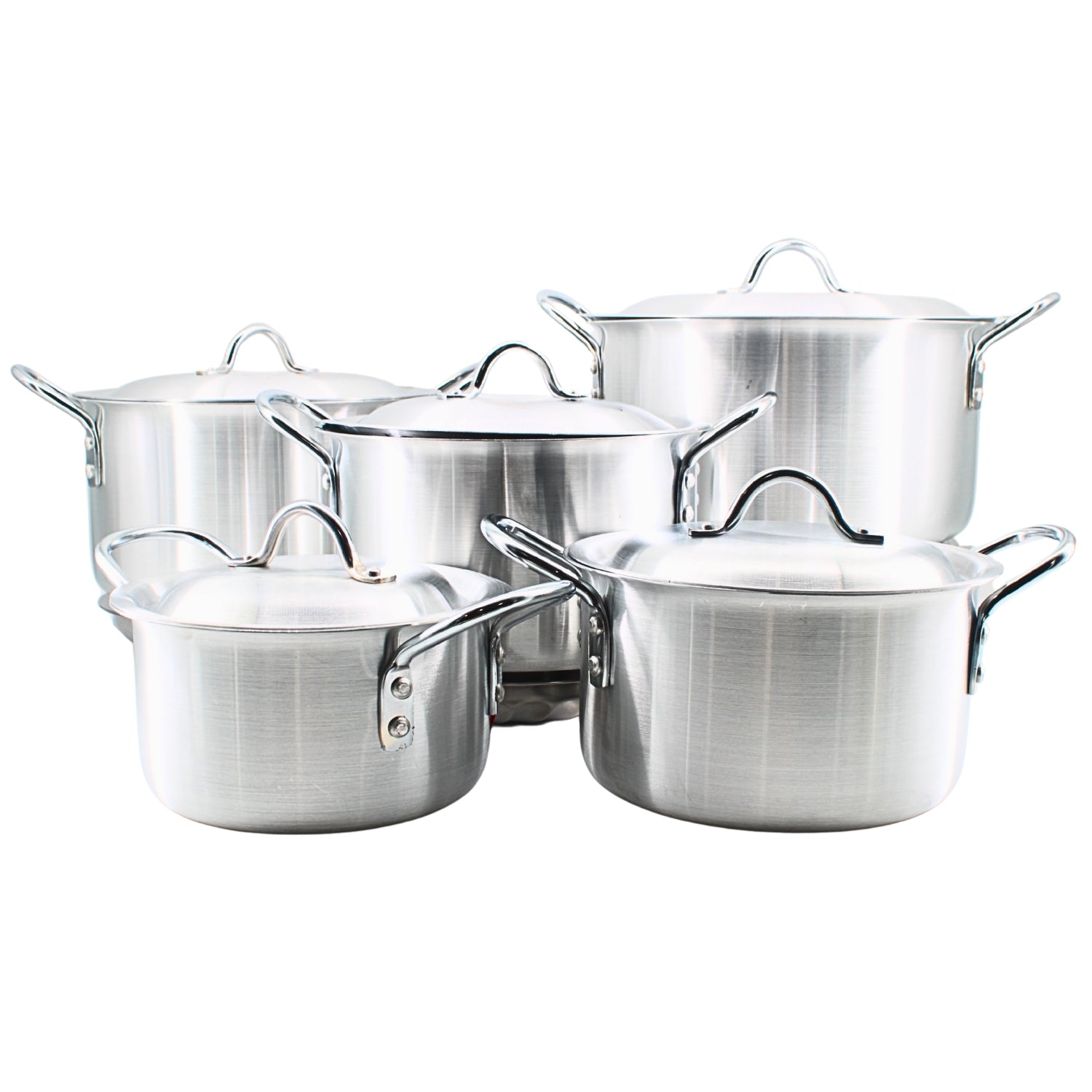 Set of 5 Stainless Steel Dual Handle Stock Pots – XS to XL | www.eladhamdist.com