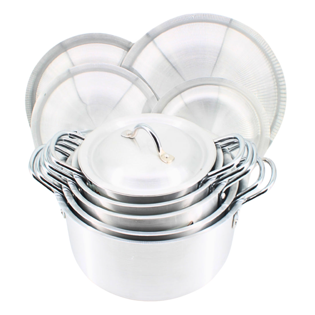 Set of 5 Stainless Steel Dual Handle Stock Pots – XS to XL | www.eladhamdist.com