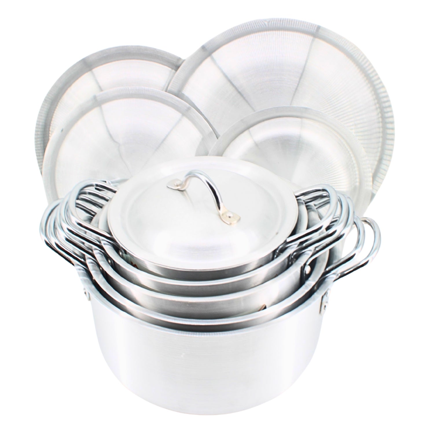 Set of 5 Stainless Steel Dual Handle Stock Pots – XS to XL | www.eladhamdist.com