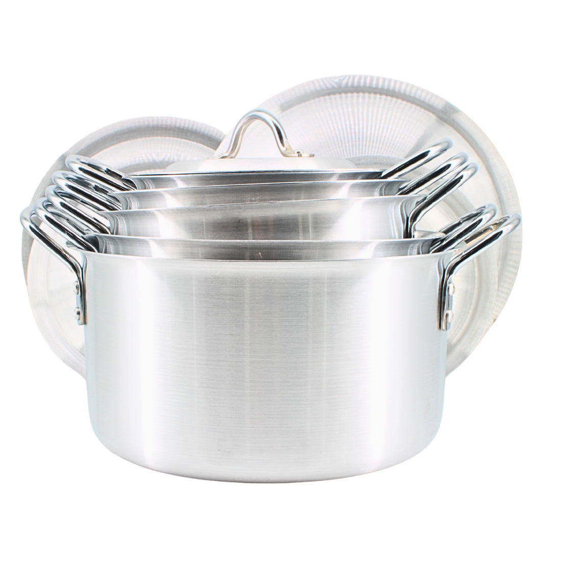 Set of 5 Stainless Steel Dual Handle Stock Pots – XS to XL | www.eladhamdist.com