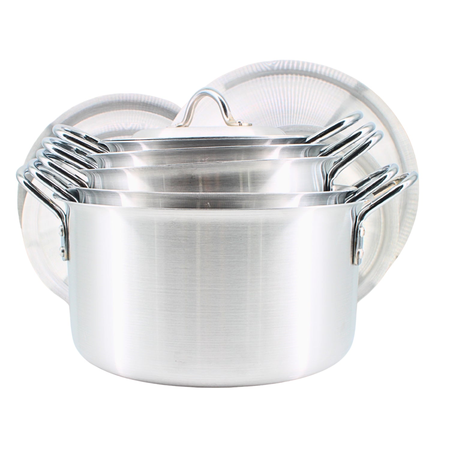 Set of 5 Stainless Steel Dual Handle Stock Pots – XS to XL | www.eladhamdist.com