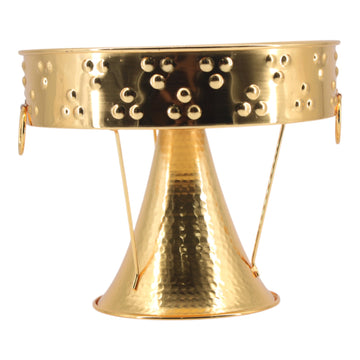 Stainless Steel Charcoal Stove Gold 10" x 10" | www.eladhamdist.com