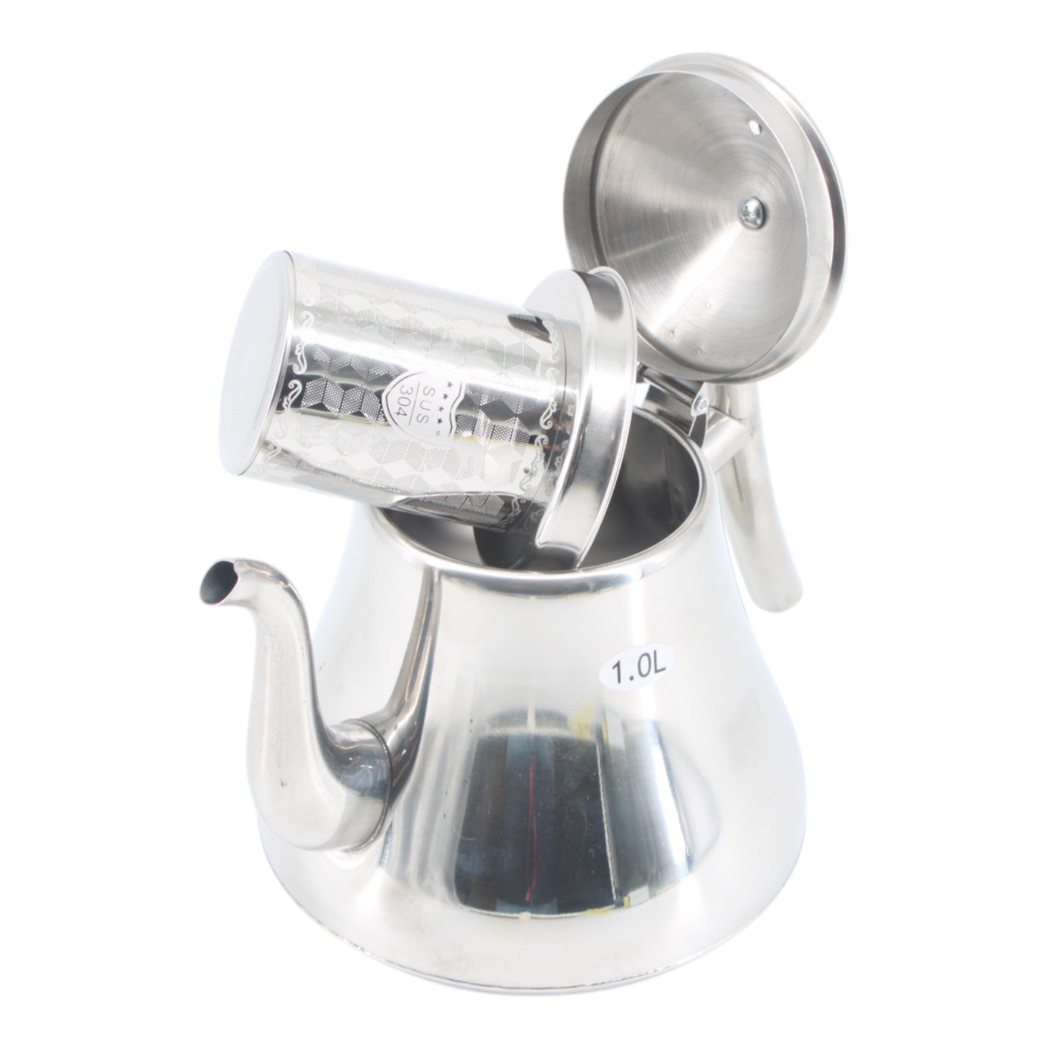 Stainless Steel Traditional Tea Kettle with Strainer | www.eladhamdist.com