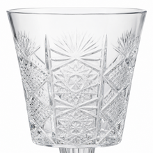 Clear Embossed Wine Goblet Glasses - Set of 6 Elegant Stemware