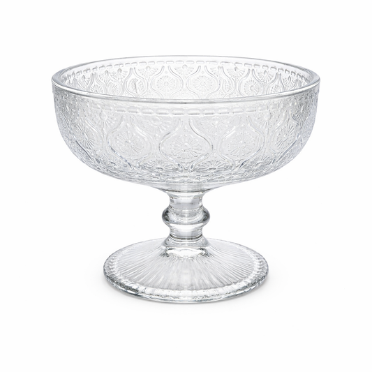 6-Piece Embossed Glass Dessert Bowl Set