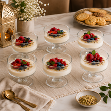 6-Piece Clear Glass Dessert Cup Set