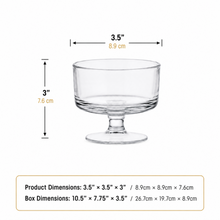 6-Piece Clear Glass Dessert Cup Set