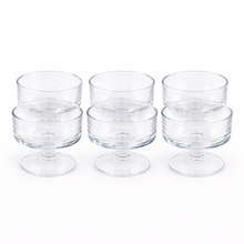 6-Piece Clear Glass Dessert Cup Set