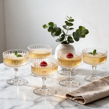 Crystal Dessert Cups with Pedestal Base - 6-Piece Elegant Serving Bowl Set