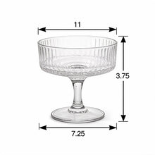 Crystal Dessert Cups with Pedestal Base - 6-Piece Elegant Serving Bowl Set