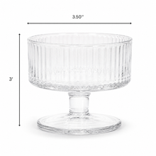 6-Piece Ribbed Glass Dessert Cup Set