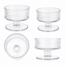 6-Piece Ribbed Glass Dessert Cup Set
