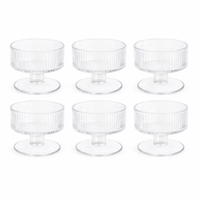 6-Piece Ribbed Glass Dessert Cup Set