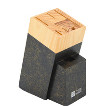Luxury Black & Gold Marble Knife Block Set with Stainless Steel Knives