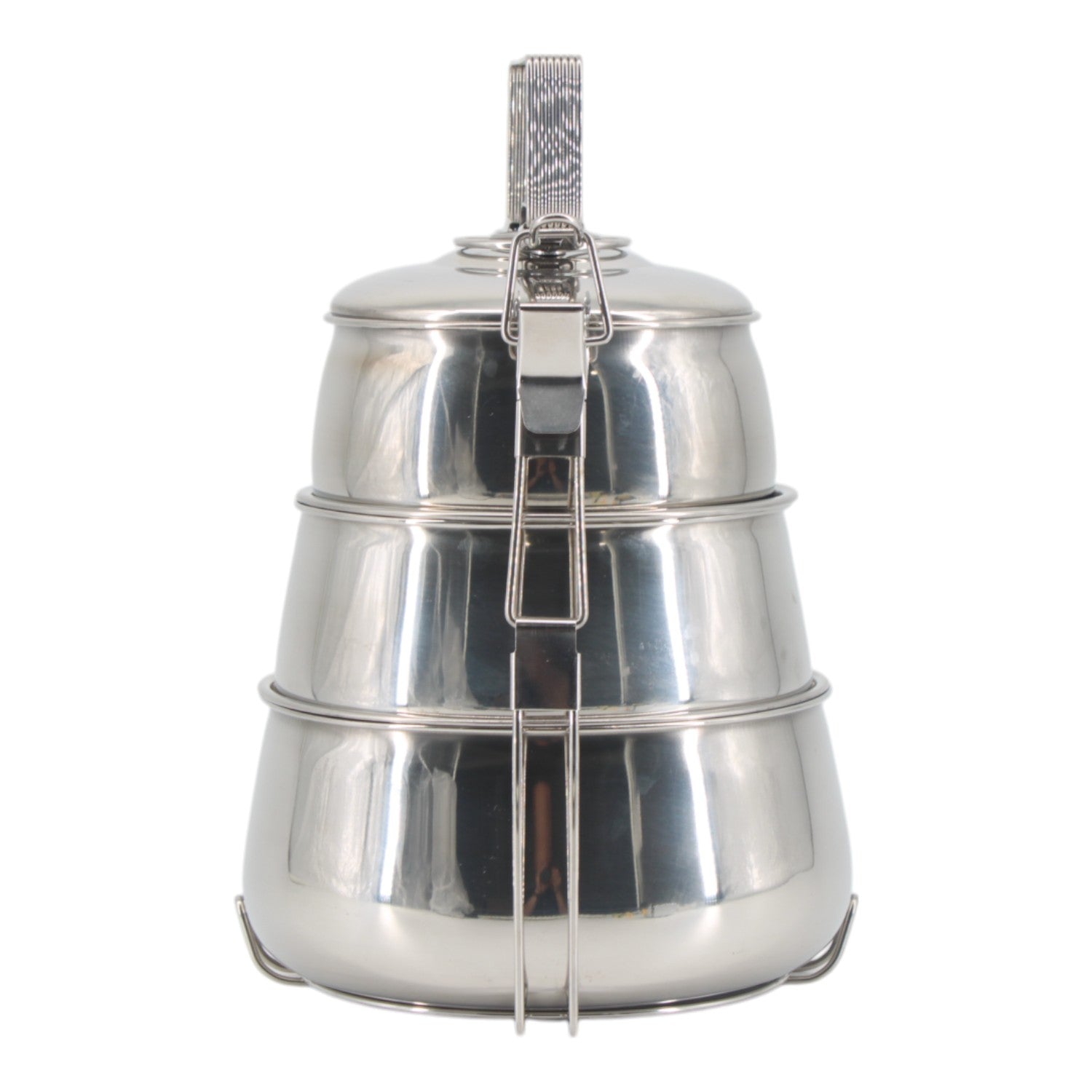 Three-Tier Stainless Steel Tiffin Pyramid Container | www.eladhamdist.com