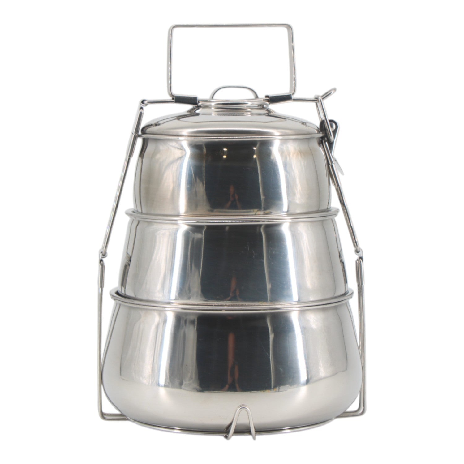 Three-Tier Stainless Steel Tiffin Pyramid Container | www.eladhamdist.com