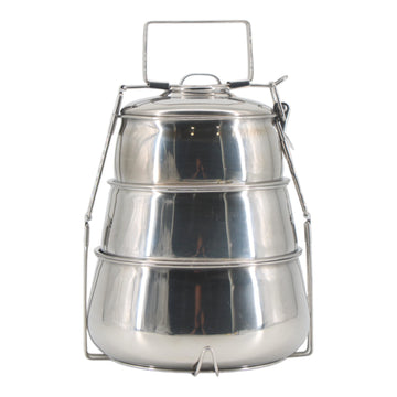 Three-Tier Stainless Steel Tiffin Pyramid Container | www.eladhamdist.com