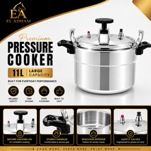 Heavy-Duty Aluminum Pressure Cooker - 11L