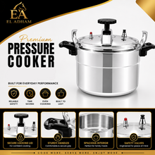 Heavy-Duty Aluminum Pressure Cooker - 15L