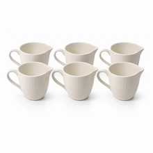 Minimalist White Porcelain Creamer Cups Set with Pour Spout