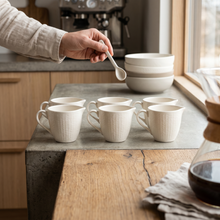 Minimalist White Porcelain Creamer Cups Set with Pour Spout