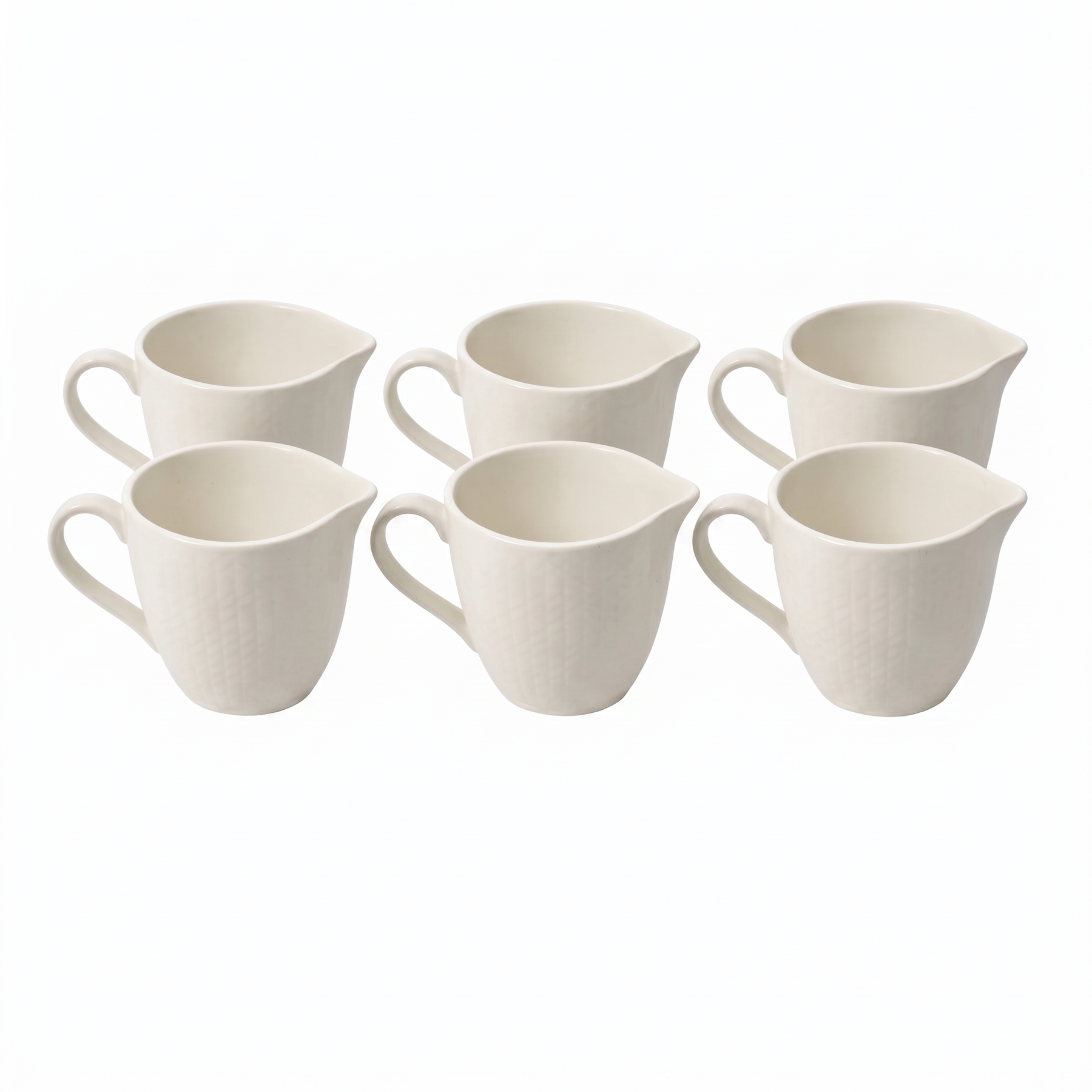 Minimalist White Porcelain Creamer Cups Set with Pour Spout