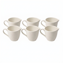 Minimalist White Porcelain Creamer Cups Set with Pour Spout