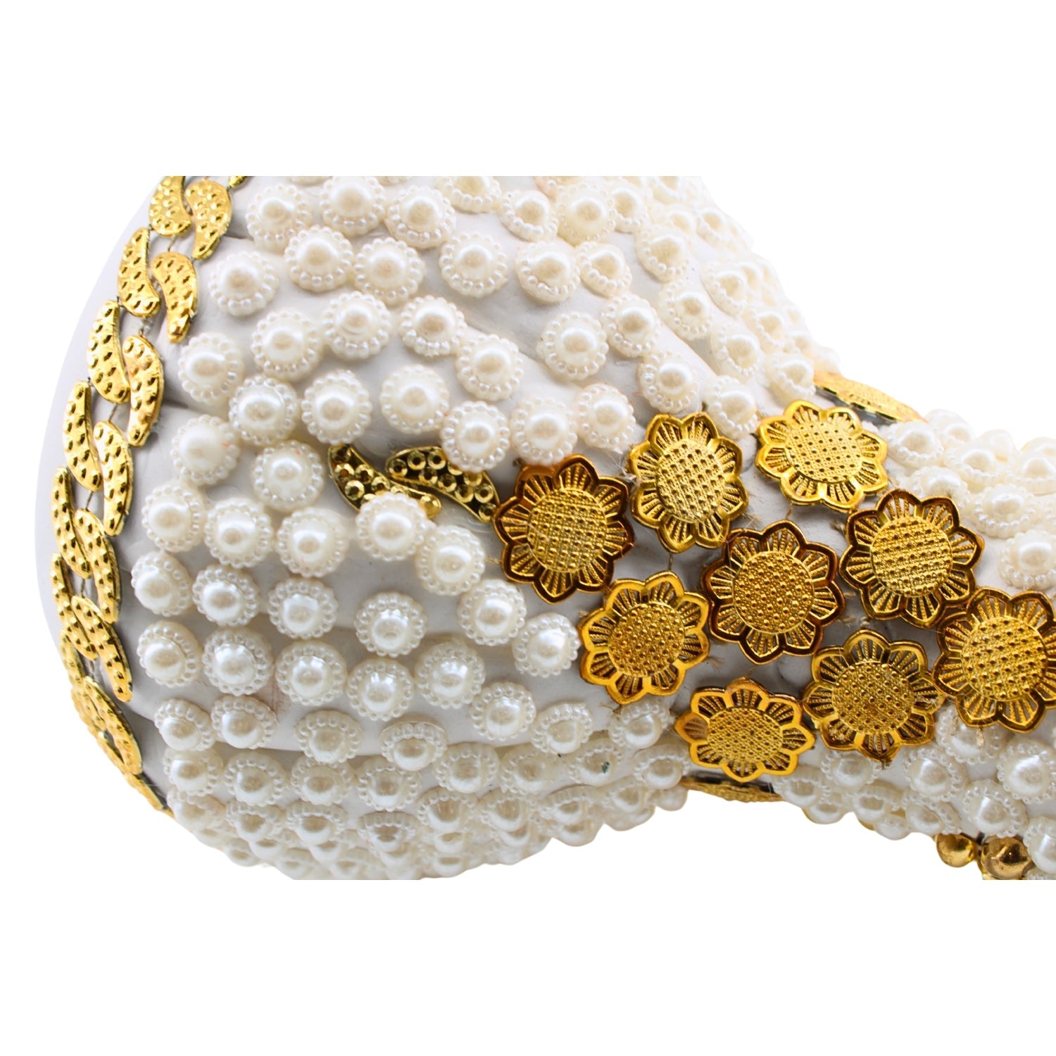 XLarge White-Gold Traditional Clay Incense Burner | www.eladhamdist.com